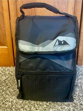 Arctic Zone Black Insulated Lunch Bag with Top Handle